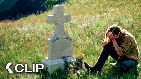 Image of Tristan Breaks Down at His Brother’s Grave - LEGENDS OF THE FALL Clip (1994) Brad Pitt