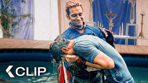 Image of Homelander Nearly Drowns Hughie at the Believe Expo - THE BOYS Clip | Antony Starr