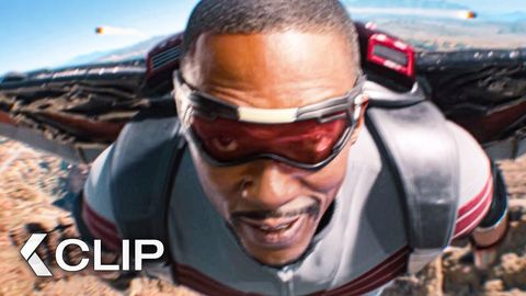 Image of Falcon vs. Batroc Helicopter Fight Scene - THE FALCON AND THE WINTER SOLDIER Clip
