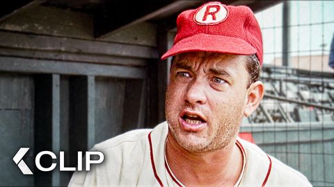 Image of Tom Hanks Shows Up Drunk and Instantly HATES His Job - A LEAGUE OF THEIR OWN Clip (1992)