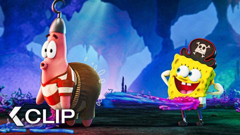 Image of Patrick and Spongebob Amuse The Pirates - THE SPONGEBOB MOVIE: Search for SquarePants Clip
